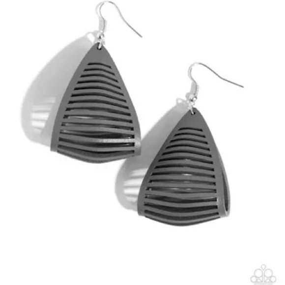 Paparazzi In and OUTBACK Silver Earrings - Picture 3 of 3